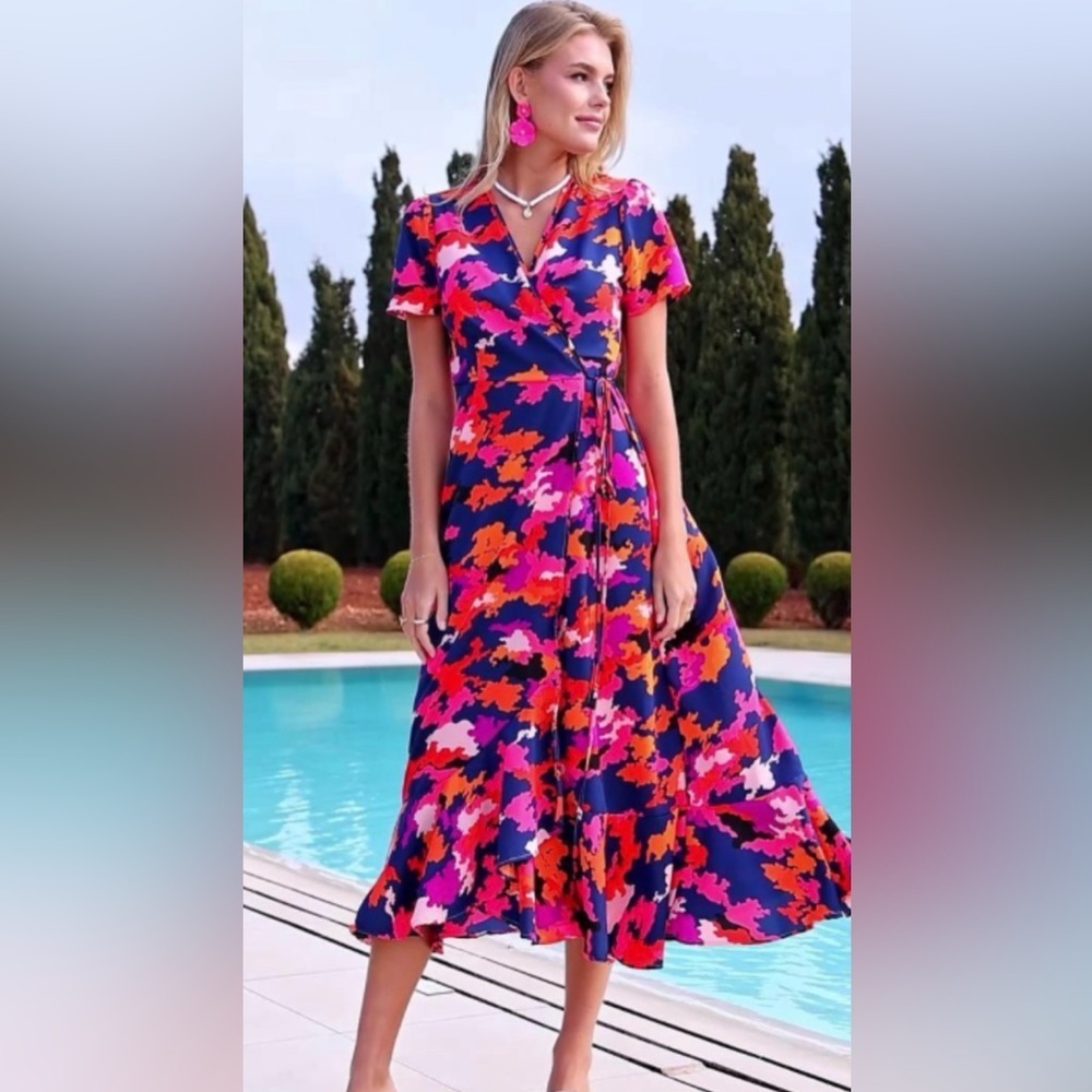 Pretty Garden Wrap Dress